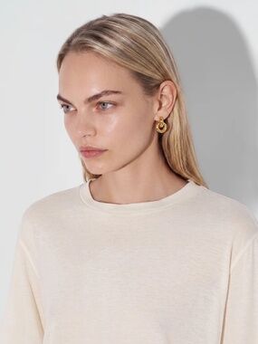Goop Luxe Tee in Warm White / Cashmere & Cotton / Rare Find!!!